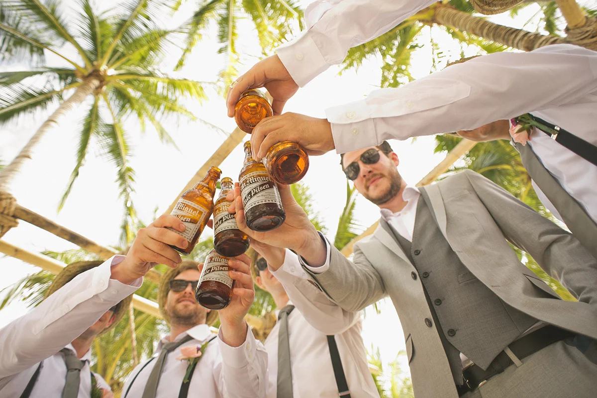 Bachelor Party Toast Toasting beers during a bachelor party