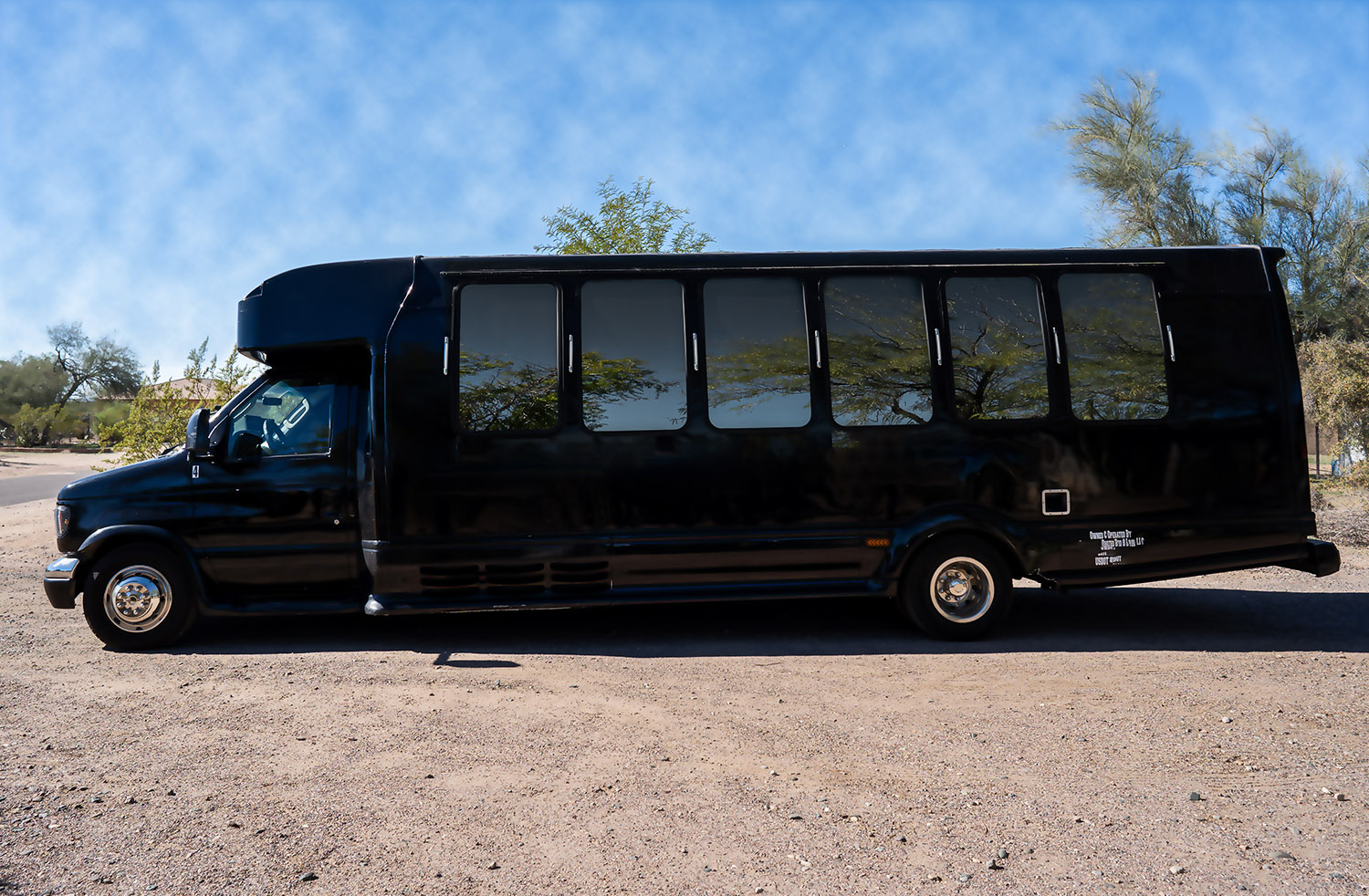 Black Party Bus Exterior