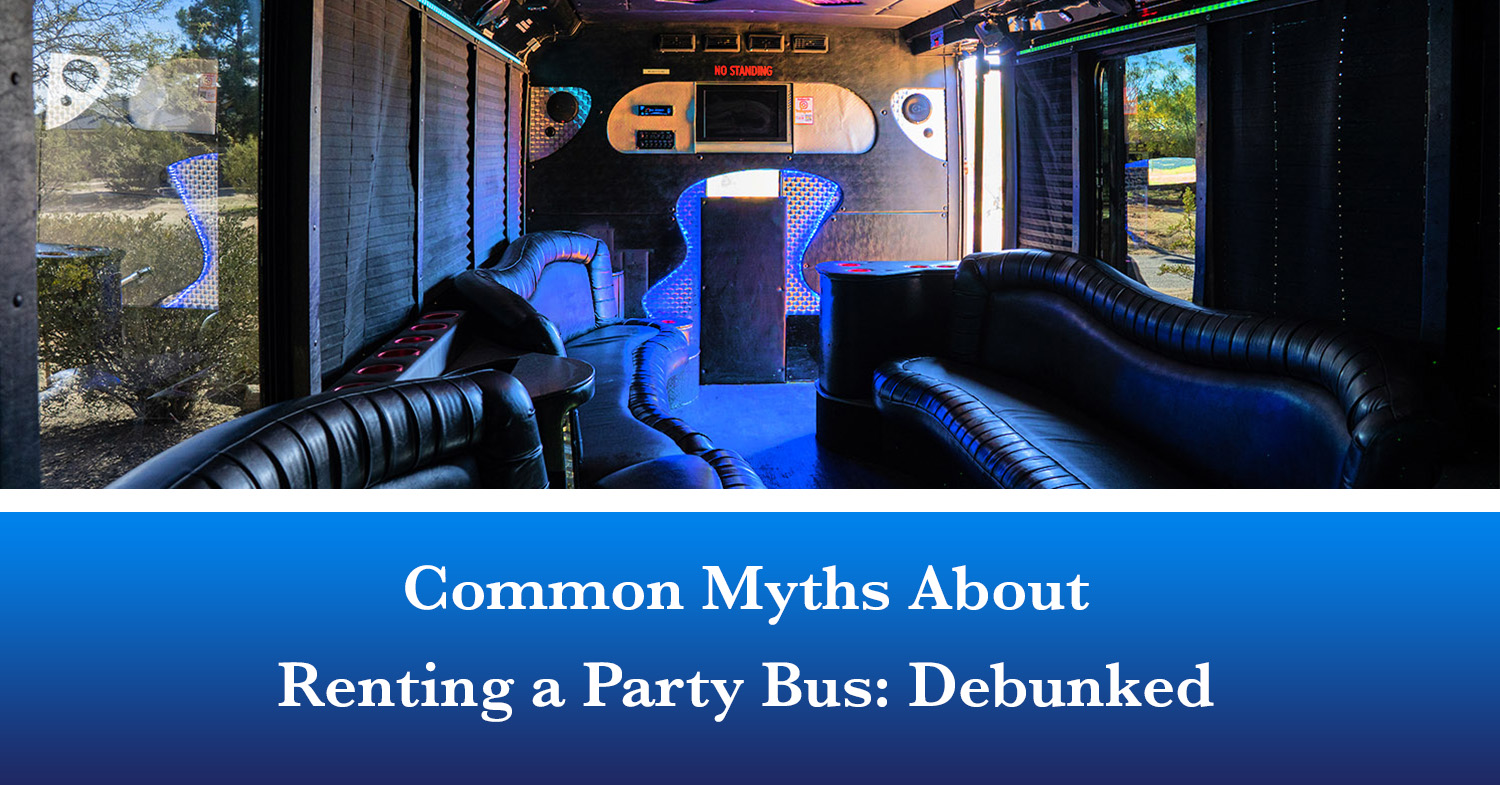 A bus option for when renting a party bus in Glendale, Arizona.